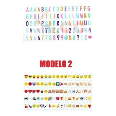 Imagem de Cartela De Letra Letras Numeros E Emoji P/light Box A4 Ou A5 - Mrvenda