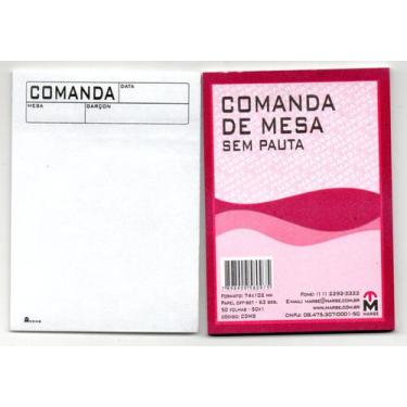 Imagem de Kit - 5 talão-Comanda de mesa sem Pauta - Marse