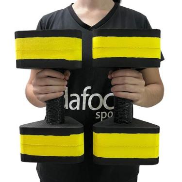 Imagem de Par de Halteres Hidroginástica Em EVA 3 A 4Kg DF4013-BK Preto/Amarelo 