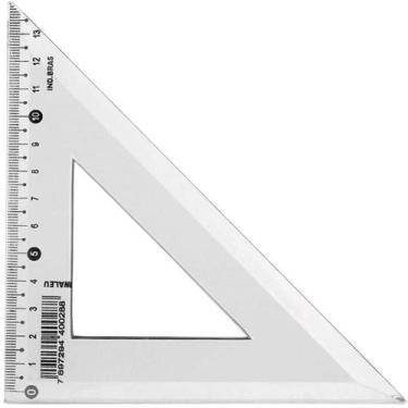 Imagem de Esquadro Plástico 45 Graus Pacote com 10 - Waleu