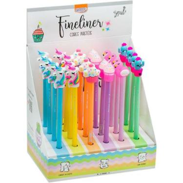 Imagem de Caneta com Ponta Porosa Fineliner 0.4MM FUNNY - Estojo com 24 - BRW