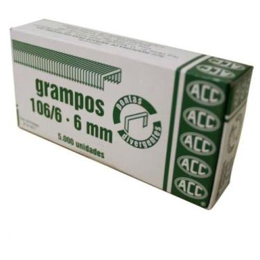 Imagem de Grampo para Grampeador 106/6 Galvanizado - 5000 Grampos - ACC