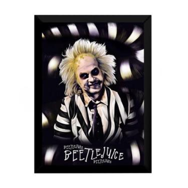 Imagem de Quadro Beetlejuice Os Fantasmas Se Divertem Poster Moldurado - Fanarte