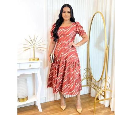 Imagem de Vestido Feminino 3 Marias Com Cinto Estampado - Plena Persona