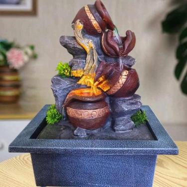 Imagem de Fonte De Água Decorativa Jarros Mesa Cascata Relaxante Luzes - Althea 