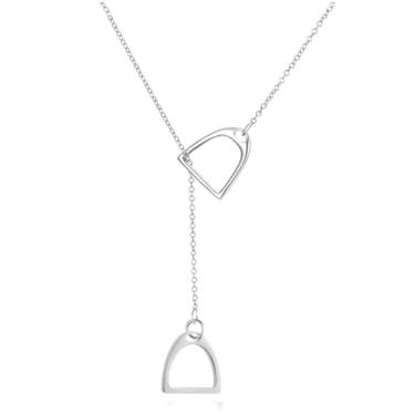 Imagem de LiYiQ Colar de lariat de cavalo duplo, presente de cavalo para mulheres, colar de ferradura, colar de cavalo para mulheres, colar de amizade, colar de sapato de cavalo, feminino, material de cavalo