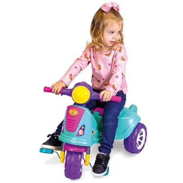 Imagem de Triciclo Infantil Retrô 2 em 1 – Passeio e Pedal, Haste Removível, Até 25kg