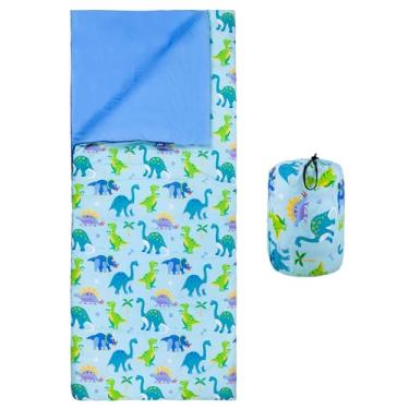 Imagem de Wildkin Kids Sleeping Bags for Boys and Girls, Measures 57 x 30 x 1.5 Inches, Cotton Blend Materials Sleeping Bag for Kids, Ideal Size for Parties, Camping & Overnight Travel, BPA-free (Dinosaur Land)