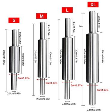 Imagem de Rolo de Massa, Rolo de Massa de Aço Inoxidável, Rolo de Massa Antiaderente para Fondant, Crosta de Torta, Biscoito, Pastelaria, Massa (Lasca3)