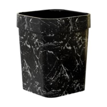 Imagem de Fenteer Lixeira de topo aberto Lixeira de lixo Balde de lixo multiuso Lixeira de cozinha Lixeira para banheiro Dormitório Apartamento Sala de jantar, Preto, L