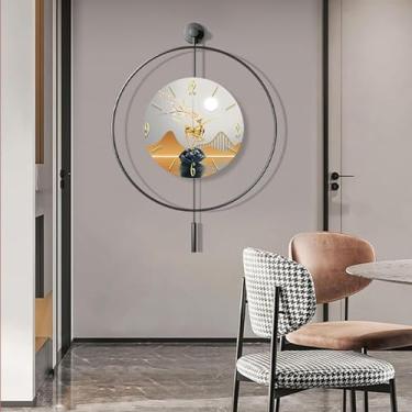 Imagem de Relógio de parede decorativo grande - Relógios de parede operados por bateria para sala de estar, cozinha, escritório, decoração de quarto - Movimento de quartzo silencioso sem tique-taque, relógios