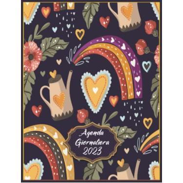 Imagem de Agenda Giornaliera 2023: Pianificatore giornaliero un giorno per pagina con orario, 12 mesi da gennaio a dicembre, copertina morbida, Formato Grande A4