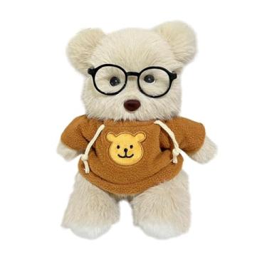 Imagem de UGPLM Diy boneca de pelúcia kits de costura material ornamentos elegantes para acessórios realistas articulações móveis suprimentos boneca kits de, Marrom