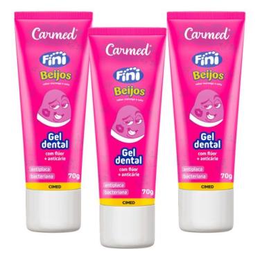 Imagem de Kit 3 Und Gel Dental Carmed Fini Beijos 70g - Cimed