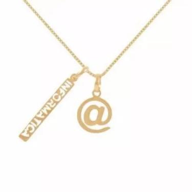 Imagem de Colar Cordão Gargantilha Informática Folheado Ouro 18k