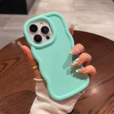 Imagem de Para oneplus 12 12r 11r ace 3 2 caso de telefone onda colorida cor sólida capa de silicone, ciano, para oneplus ace 3