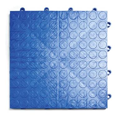Imagem de Big Floors GarageDeck Padrão de Moedas, Copolímero Durável Interlocking Modular Antiderrapante Azulejo para Piso de Garagem (Azul Royal, Pacote com 48 Peças de 30 x 30 cm)