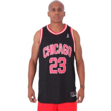 Imagem de Regata Basquete Masculina M10 Classic Chicago 23, Preto