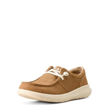 Imagem de Ariat Mocassim feminino Hilo Shoe, Relevo de tecido caramelo, 34