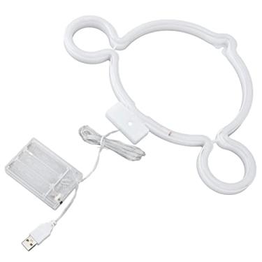 Imagem de Luzes de Neon LED Sinais de Bateria USB Alimentada por Pvc Abs Neon Parede de Parede de Luz do Quarto Infantil Quarto de Garoto Casamento