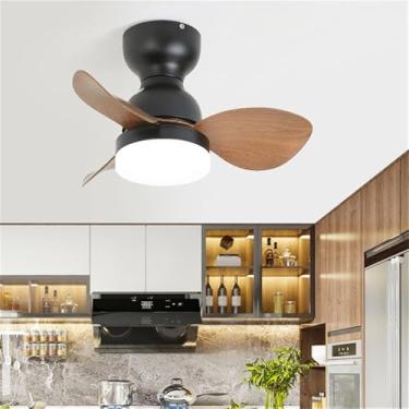 Imagem de Ventilador de teto com iluminação LED de estilo moderno nórdico, simples, ideal para sala de estar, restaurante,quarto e quarto infantil(1 unidade) (Estilo 27)