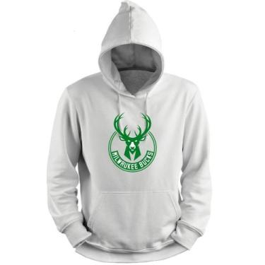 Imagem de Blusa Moletom Capuz Basquete Milwaukee Buck Giannis Basketball - Loja 