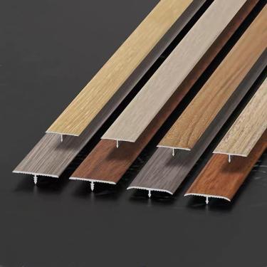 Imagem de Faixa de transição do piso T Moldagem tira de divisória plana para unir brechas de piso, tira de limiar de alumínio, tira de guarnição de madeira para madeira/ladrilho/laminado, carvalho cla
