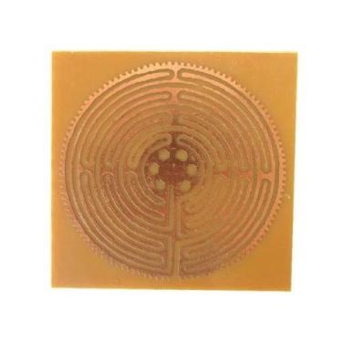 Imagem de Placa Grafico Labirinto de Chartres M 7x7cm - Radionica Radiestesia - 