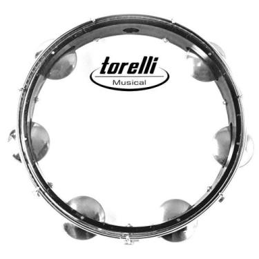 Imagem de Pandeiro 10 polegadas Injetado  Pele Náilon Transparente TORELLI / TP3