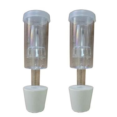 Imagem de 2 peças simples Airlock Homebrew Air Lock com tampa inclui tampa de borracha nº 6 fermentação de cerveja fabricação de vinho com ilhós de bolha dupla