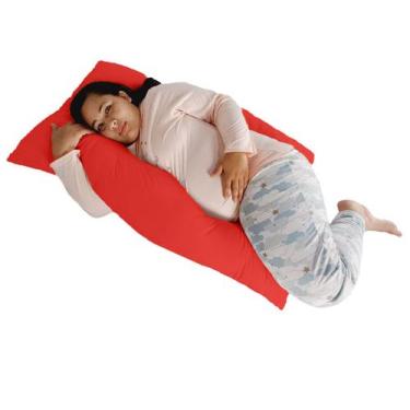 Imagem de Travesseiro Gigante Happy Line 120 X 70 cm, Vermelho