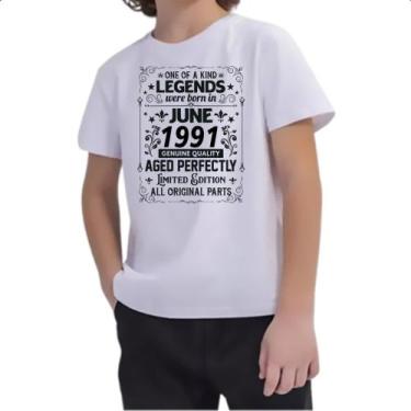 Imagem de Camiseta Infantil Legends Were Born JUN-1991 - Alearts, 8