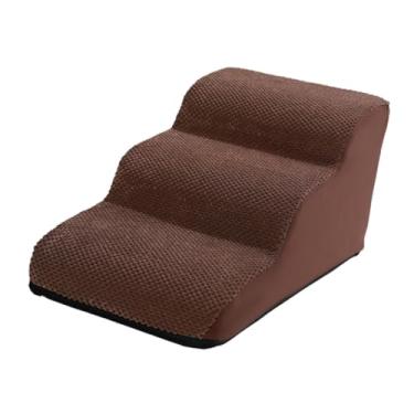 Imagem de Generic Escadas de cães cães degraus macios non slip, rampa de animais de estimação Comfotable leve para a cama de cama de cama alta rampa de cachorro para, CafÉ