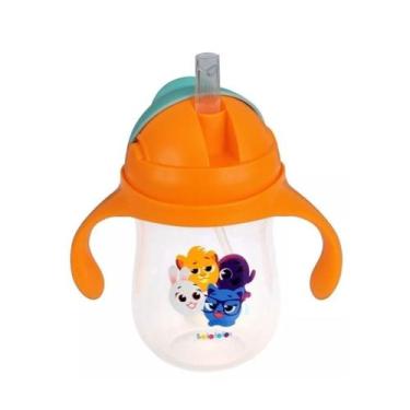 Imagem de Copo Treinamento C/ Alças 360ml Bolofofos- Zoop Toys, Laranja