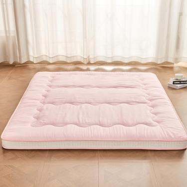 Imagem de Dr.Futon Colchão futon de chão japonês extra grosso dobrável tapete de cama para hóspedes, espreguiçadeiras e tavel