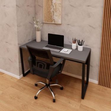 Imagem de Escrivaninha Industrial 135cm x 60cm Cinza S. Pés Metal F5 - F5 Office
