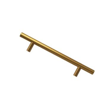 Imagem de Puxadores de armário de cozinha preto dourado fosco, puxadores americanos, maçanetas de porta, maçanetas em T, puxadores de latão de 160 mm e 192 mm, dourados e 128 mm