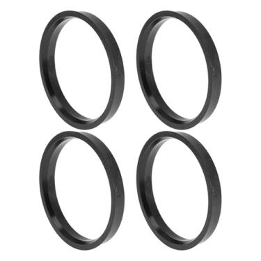 Imagem de INFINAUTO Anéis centralizados de cubo de roda de carro de 78,1 mm a 69,6 mm rodas de policarbonato preto eixo central amortecedor Hubrings 4 peças