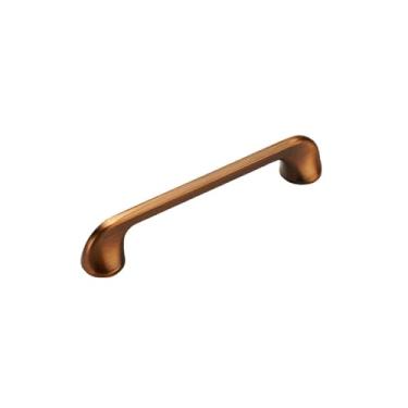 Imagem de Puxador de móveis em bronze amarelo cinza estilo vintage, puxadores de armário de cozinha em latão, maçanetas de gaveta, puxadores de porta, ferragens, bronze amarelo, 128 mm