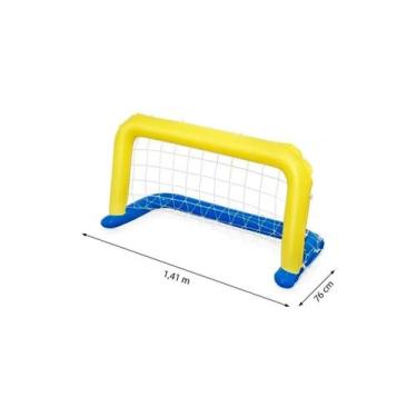 Imagem de Gol Inflável Piscina Jogo De Futebol Trave De Polo Com Bola - PopMov