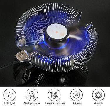 Imagem de Peças de refrigeração do sistema de computador led dissipador de calor silencioso cpu ventilador cooler para core intel amd/775/1150/1151/1155/1156