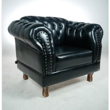 Imagem de Poltrona Chesterfield Duque - Corano Preto / Sala - Recepção - Barbearia