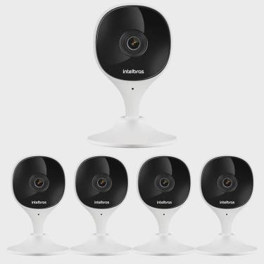 Imagem de Kit 5 Câmeras Wi-Fi Inteligente Com Alarme e Armazenamento em Nuvem iMX C Intelbras