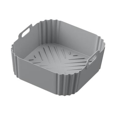 Imagem de ＫＬＫＣＭＳ Fritador de ar de silicone Air Liner Air Fryer Basket Liner à prova de petróleo Profissional Air Fryer Silicone Pot for Picnics Festival Acessórios,