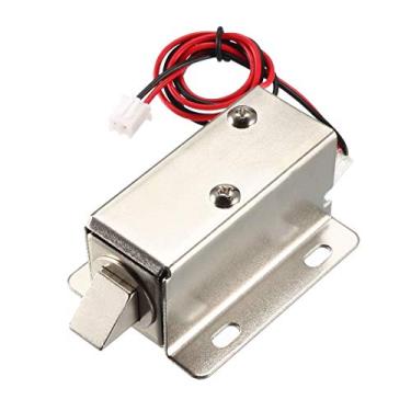 Imagem de uxcell Conjunto de trava solenoide eletromagnética DC 24V 2,3A 11,4 mm para fechadura de porta de armário Electirc Lock