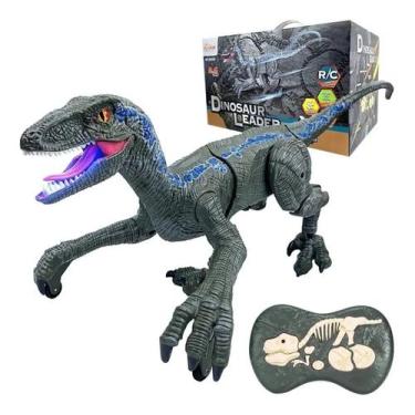 Imagem de Dinossauro Recarregável Velociraptor Controle Remoto Luz Som - IMPORT