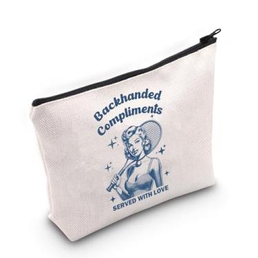 Imagem de VAMSII Presente de tênis, bolsa de maquiagem feminina, bolsa de cosméticos para jogadores de tênis, presente de time de tênis, Tênis feminino M, Portátil