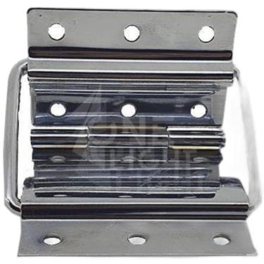 Imagem de Kit 8 Dobradiça Para Case Cromada Com Trava Yr4510