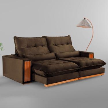 Imagem de Sofá Retrátil e Reclinável 4 Lugares 290cm Santorini