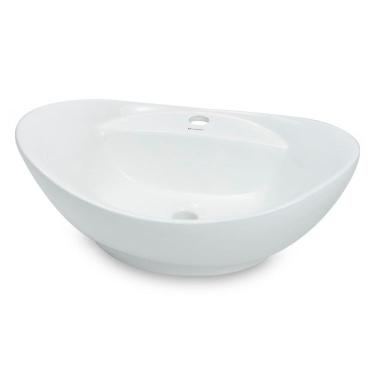 Imagem de Cuba de Apoio para Banheiro/lavabo Cerâmica Redonda 59 Cm Branco